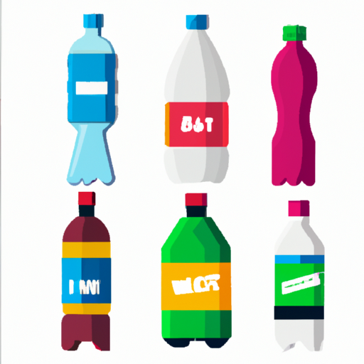 מגוון בקבוקים ממותגים המציגים עיצובים וערכות צבעים שונות
